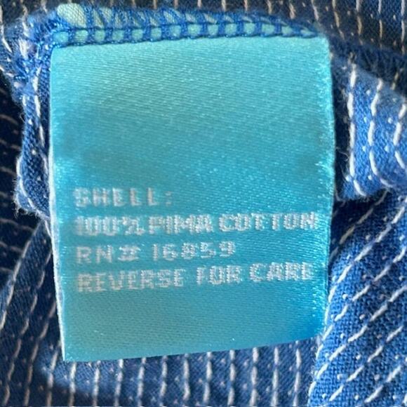 J. McLaughlin Men’s Blue Pima Cotton Polo Shirt size Medium - Picture 6 of 6